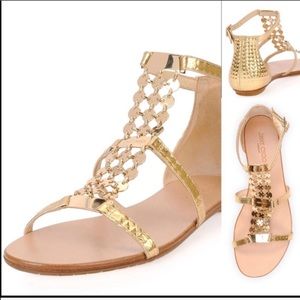 Jimmy Choo Wyatt Metallic Sandal
